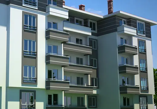 Apartman dış cephe boya uygulaması