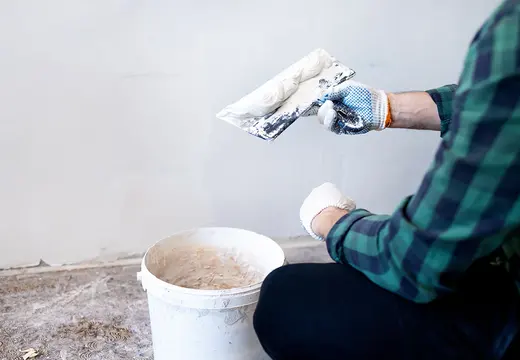 Saten alçı ve boya hazırlığı